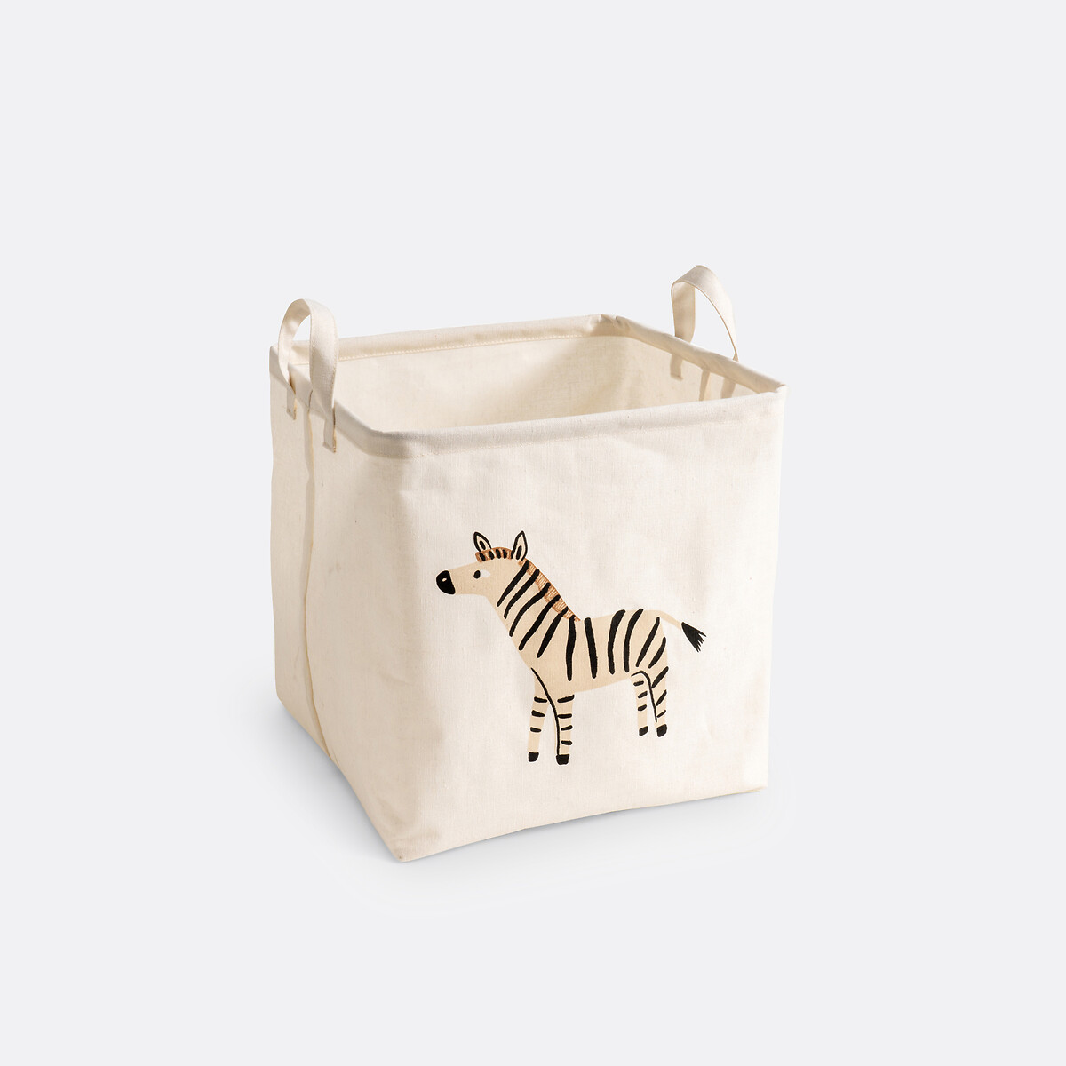 LA REDOUTE INTERIORS<br>Cesta quadrada com estampa de zebra, Junglito