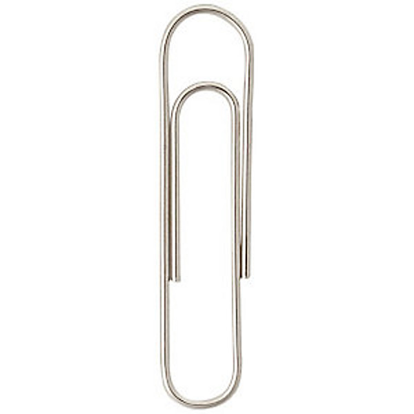 RAJA Trombones acier nickelé 32 mm bout rond -Boîte de 100