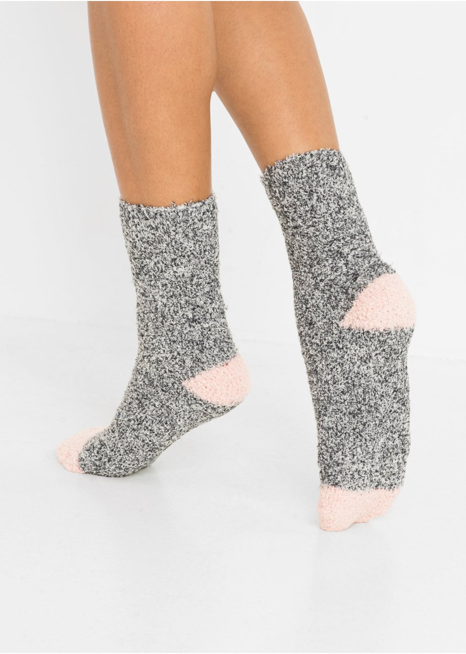 Lot de 4 paires de chaussettes douillettes avec nœud en satin