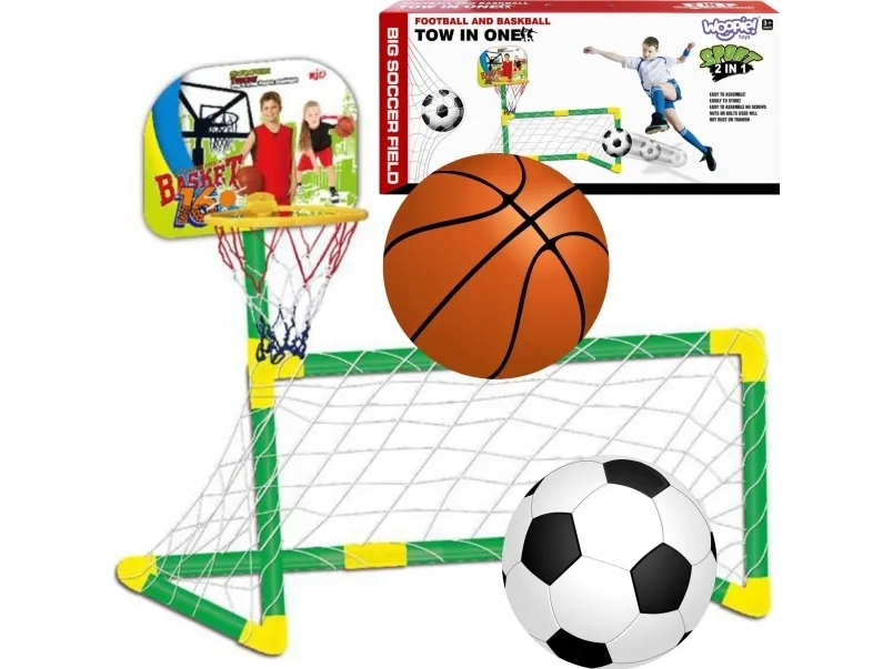 WOOPIE 2in1 basketball fodboldmål   bolde sæt
