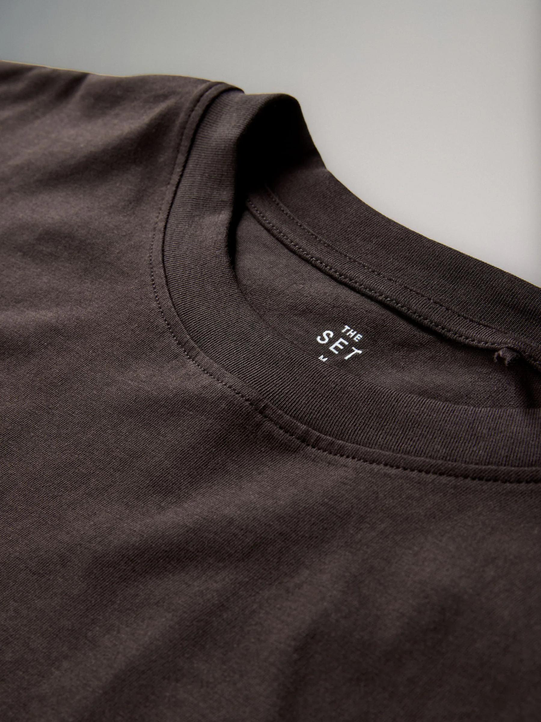 Chocoladebruin/Bessen/Middenroze/Strepen/Crème - The Set verpakking van 5 relaxte T-shirts met lange mouwen