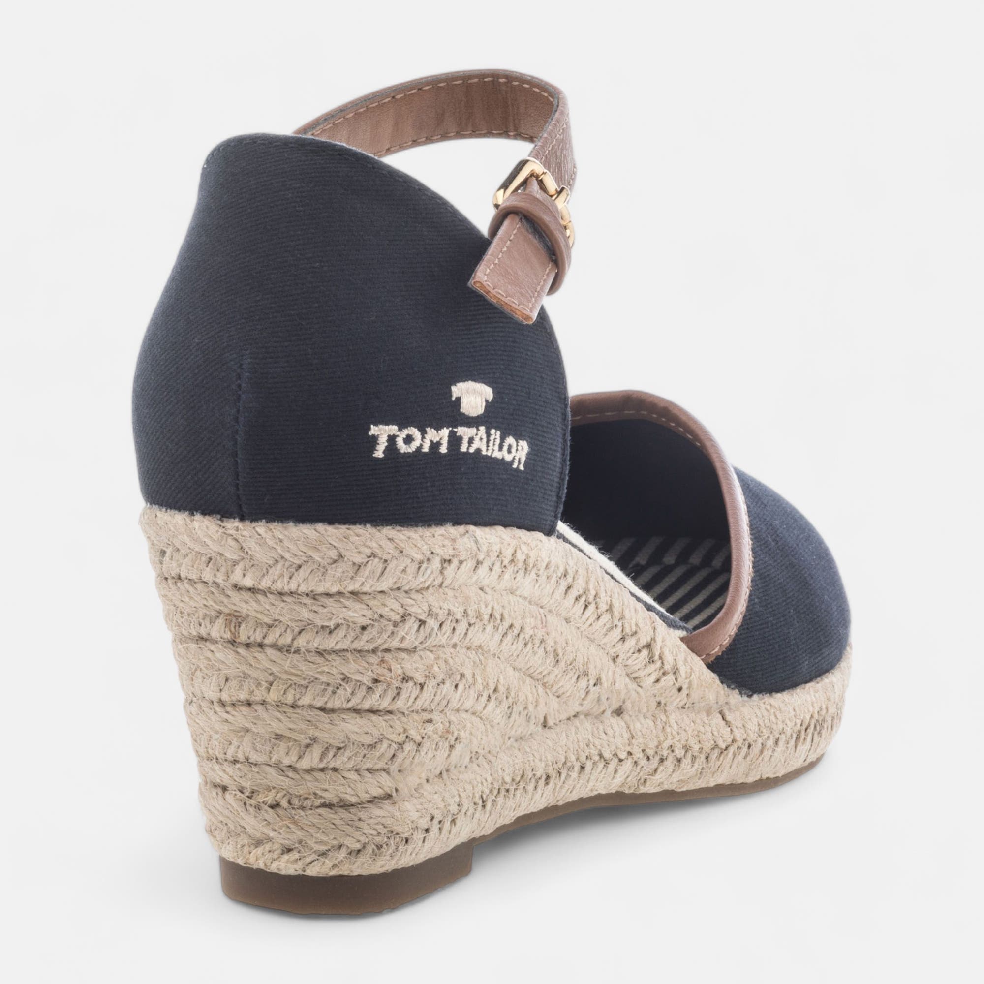 Espadrilles à talon compensé Femme bleu marine