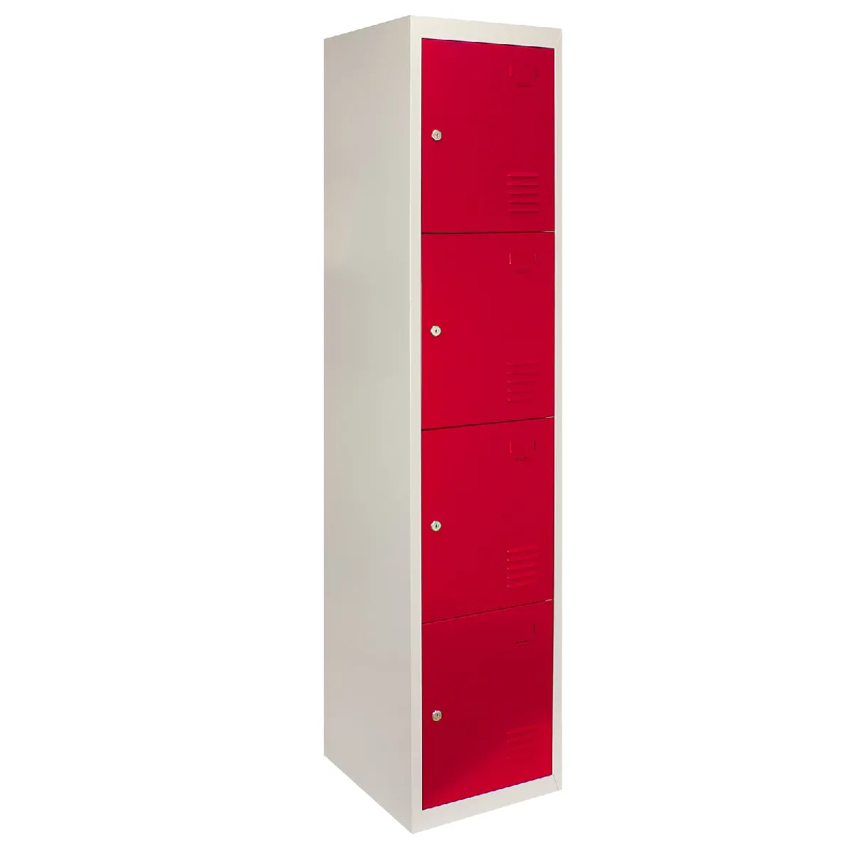 Monstershop Casiers Rangement Acier 3x4 Portes Rouge
