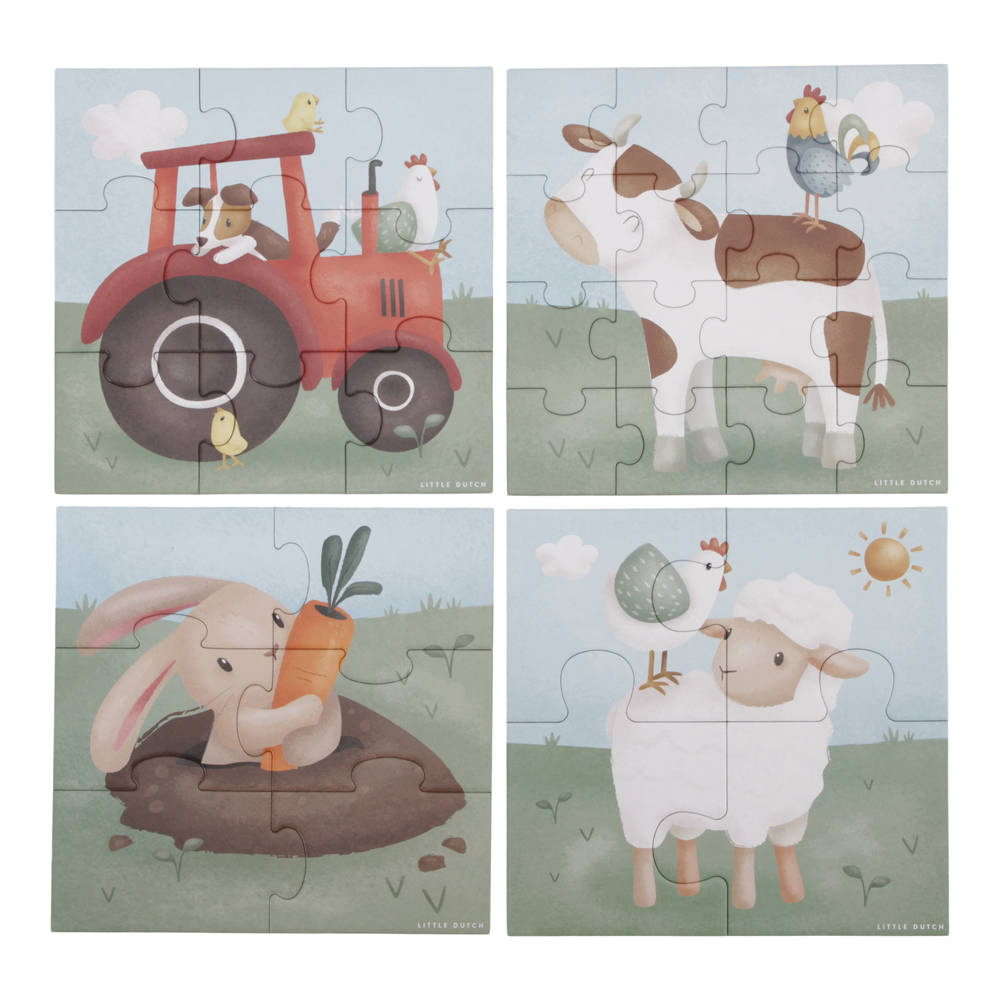 Little Dutch Little Farm 4-in-1 puzzel