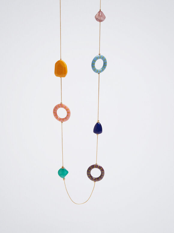 Colar de resina - Multicolorido