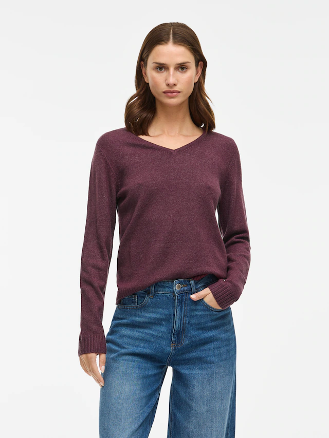 Vila V-Ausschnitt-Pullover »VIRIL V-NECK L/S  KNIT TOP - NOOS«