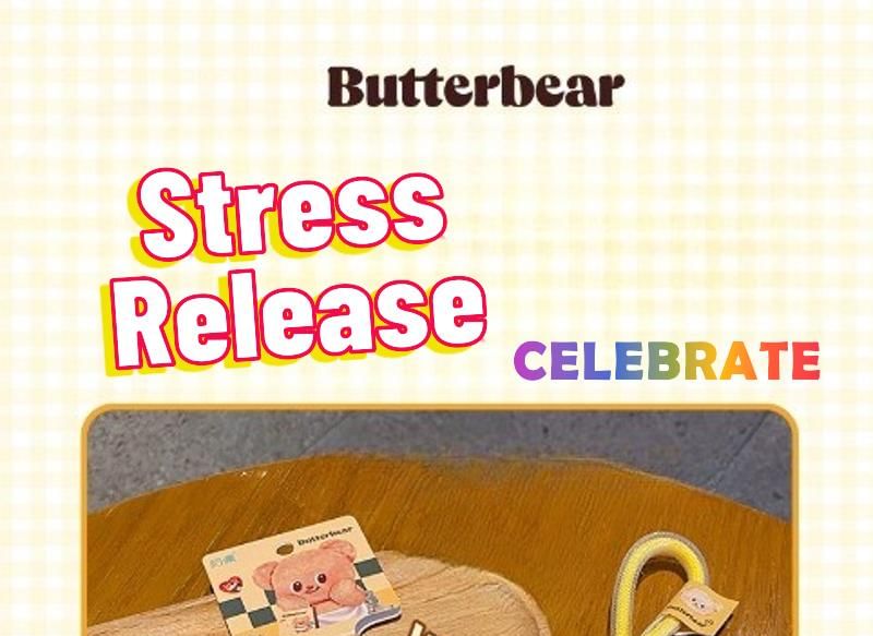 Butterbear - Butterbear Stress Squeeze Toy Sleutelhanger