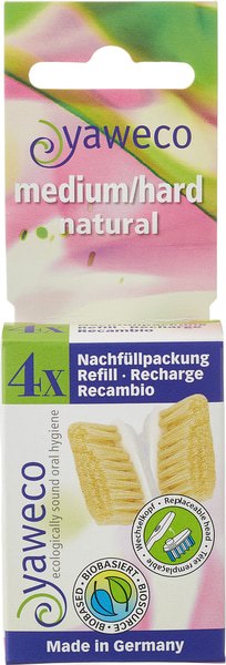 Yaweco Tandenborstel Navulkoppen Hard (4 stuks)
