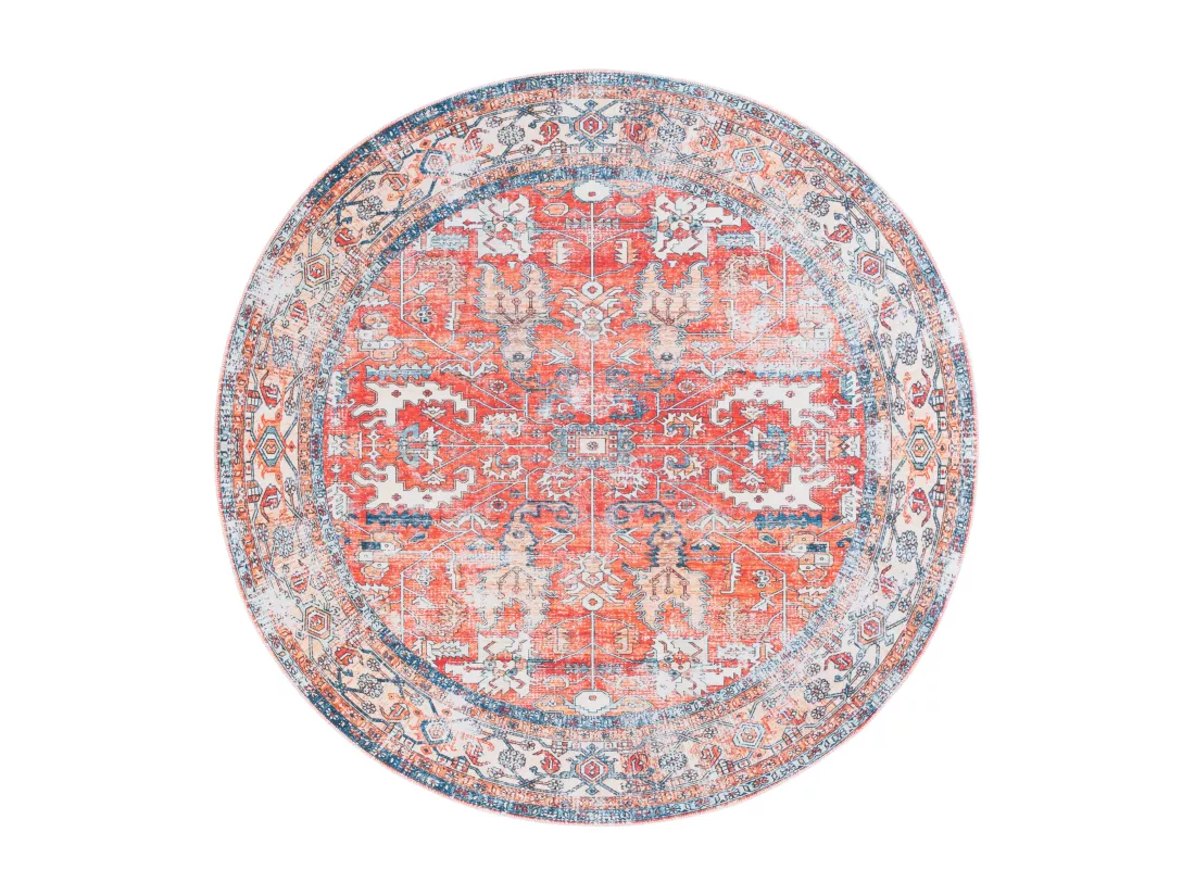 Tapis Rust & Aqua 183 X 183 cm - Addilyn