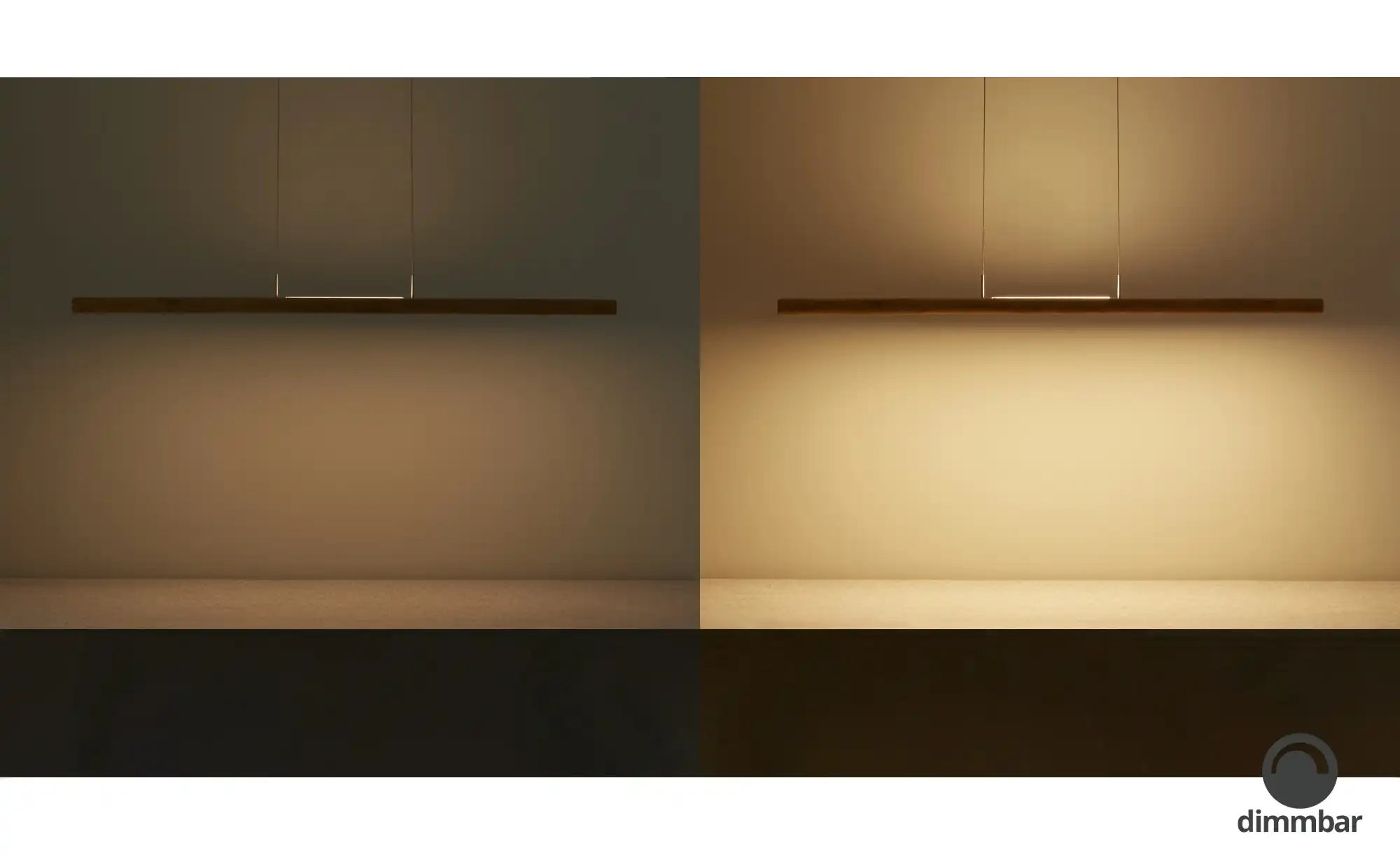 Herzblut LED-Pendelleuchte, Eiche geölt mit up & down Light `klein