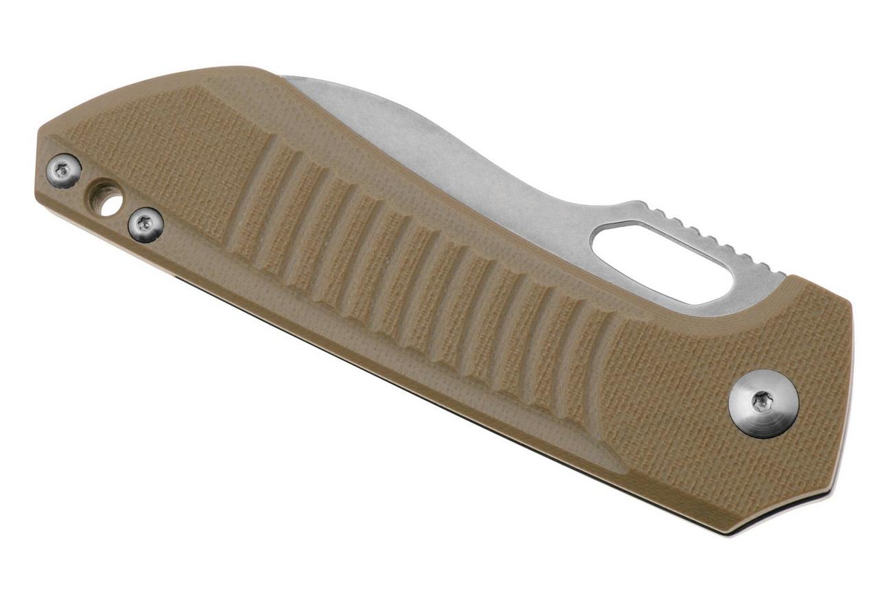 Böker Swoopy 01BO693 Nitro-V, Tan G10, zakmes. Michael Burch design