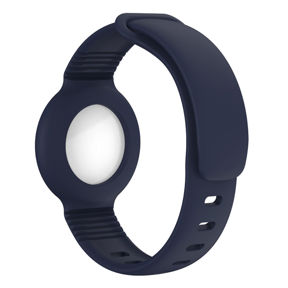 Apple AirTag Silikon Sport Armband (Gelenkumfang 140-220mm) - Dunkelblau