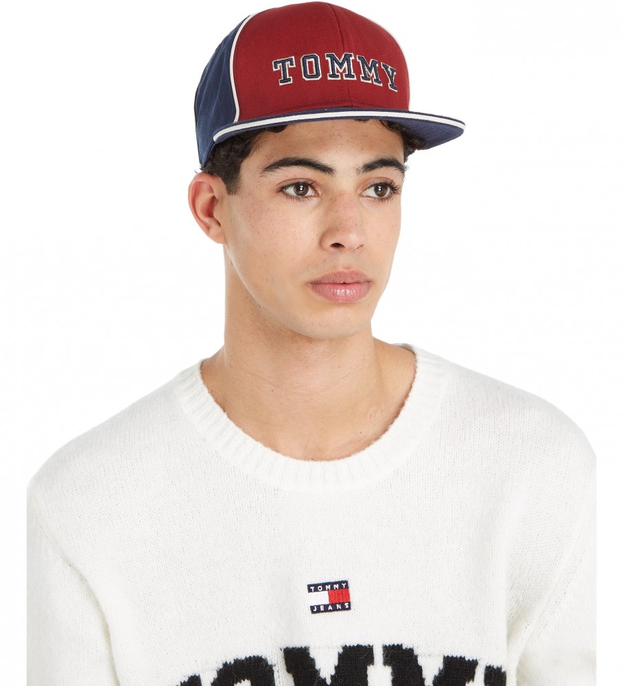 Boné de beisebol Tommy Jeans com patch distintivo azul-marinho