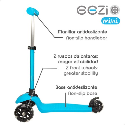 Patinete Eezi de 3 rodas com guidão removível