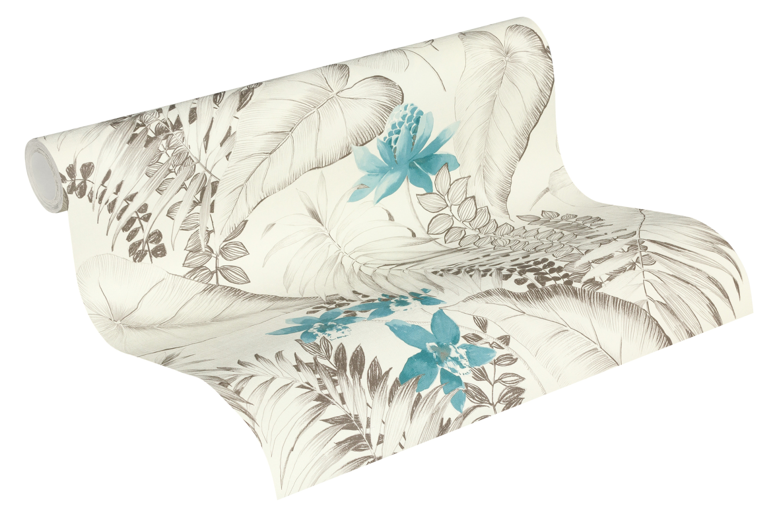 Vliestapete EXOTIC LIFE - blau-grau - 10 Meter
