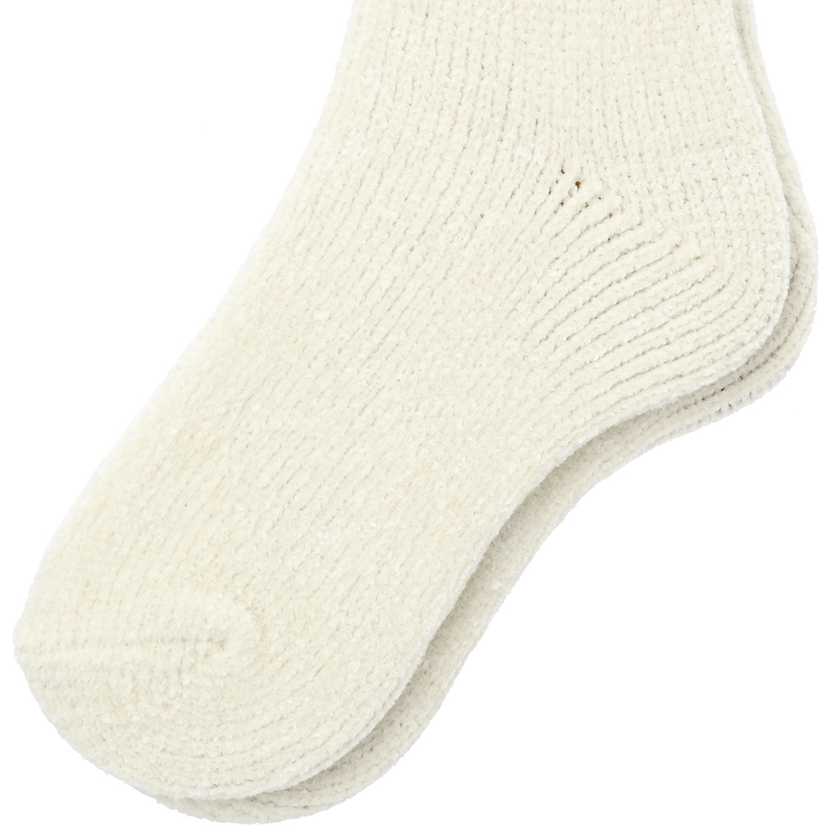 Gina Benotti 1 Paar Damen Socken aus Chenille cremeweiss