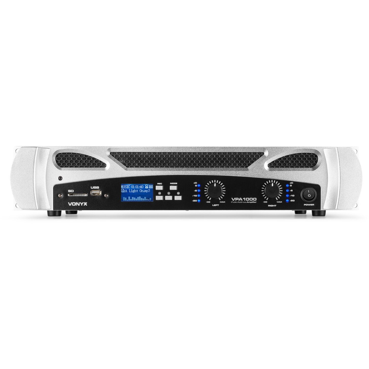 Vonyx VPA1000 2x 500W versterker / mediaplayer met Bluetooth
