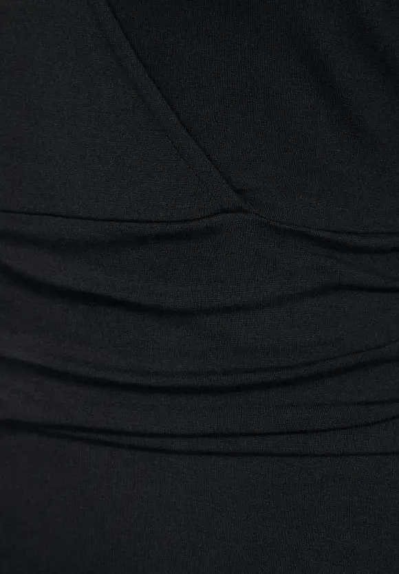 Wickelkleid in Midi Länge - Black