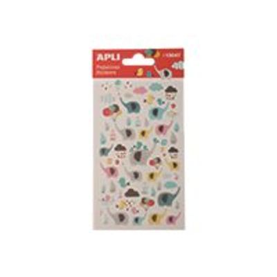 Apli - 1 feuille gommettes éléphants