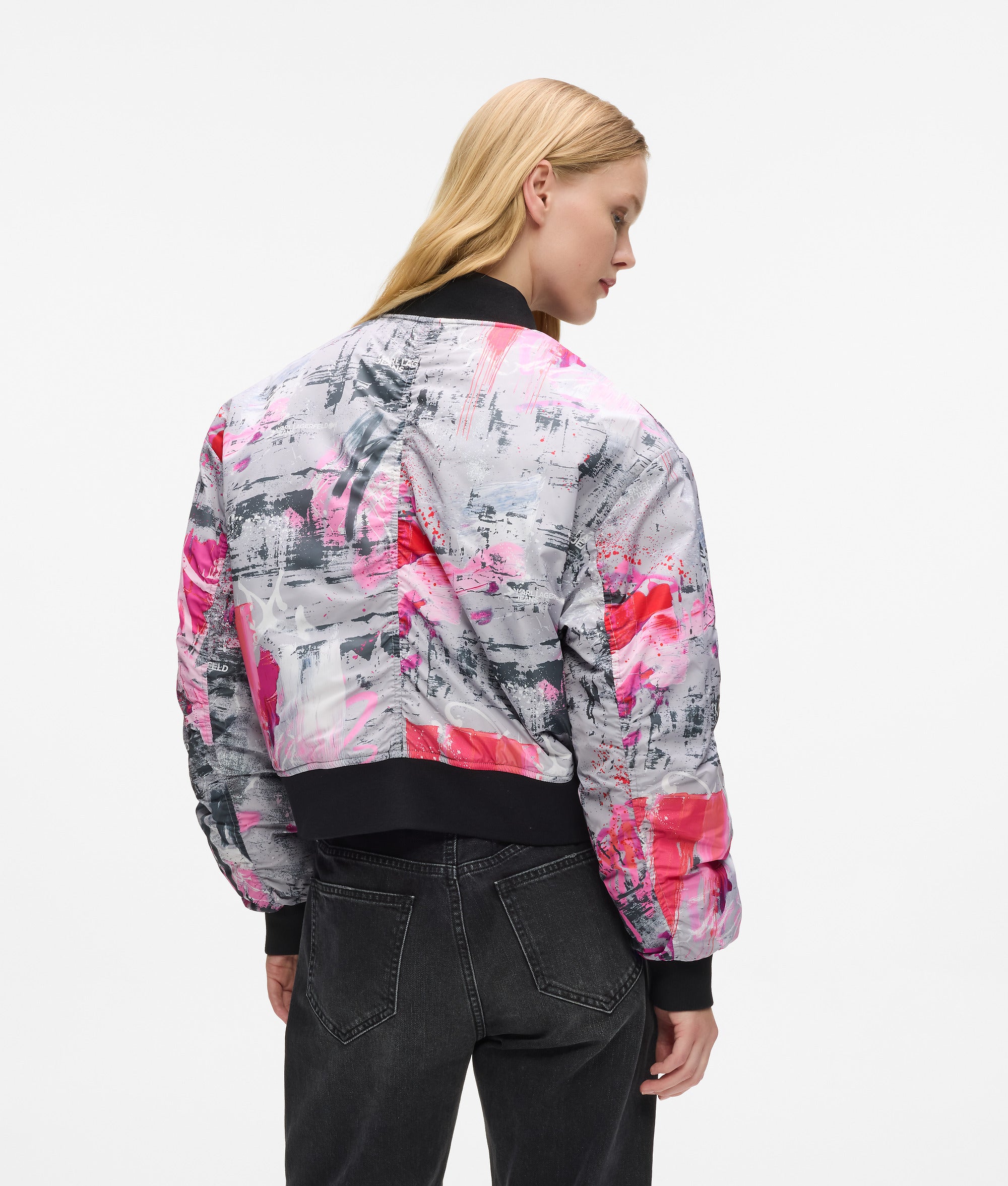 Bommenwerperjack met all-over verf