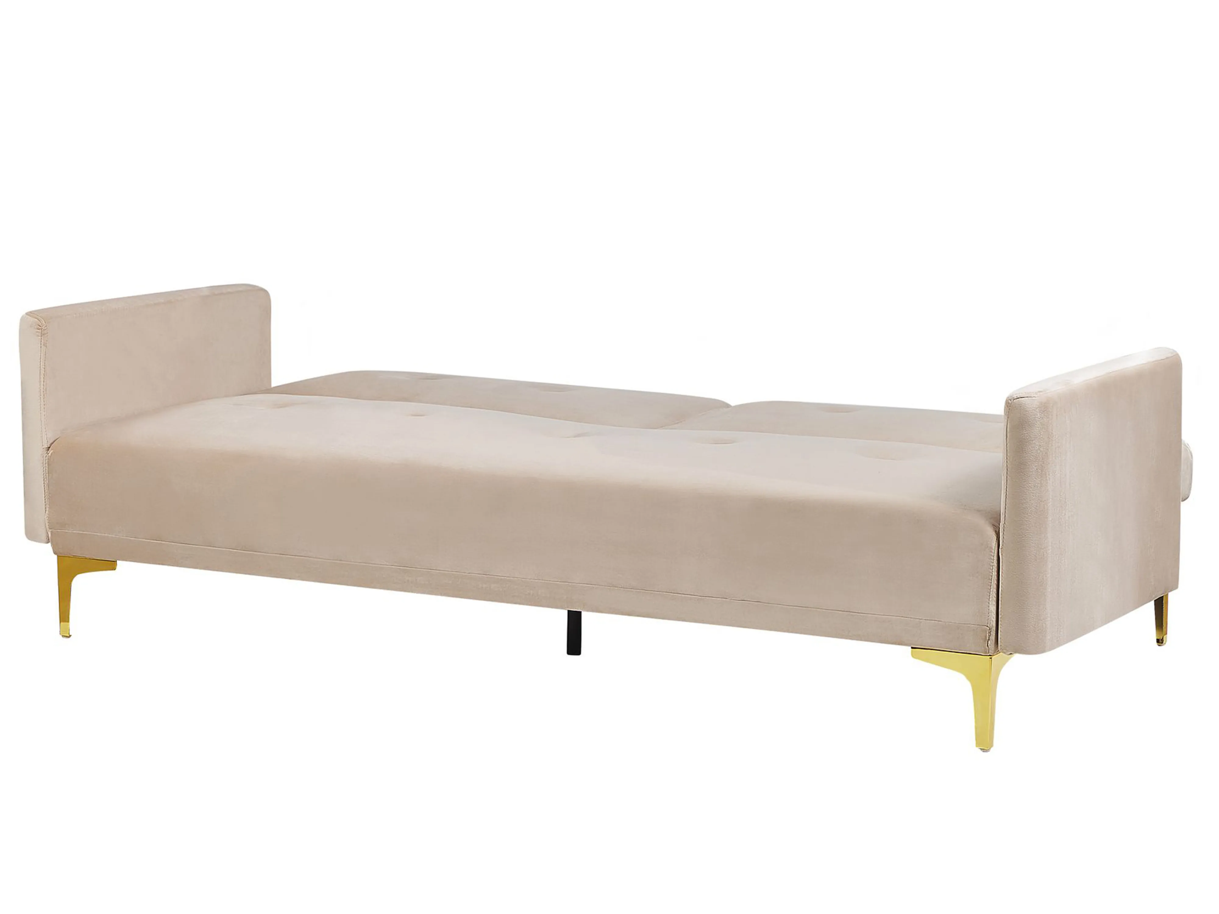 Slaapbank 3-zits LUCAN Fluweel Beige