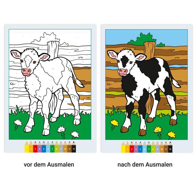 Ravensburger CreArt Malen nach Zahlen ab 5: Tierkinder, Malbuch, 24 Motive