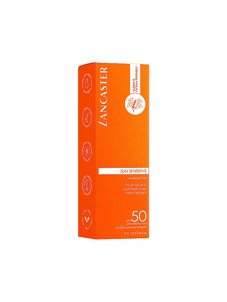 LANCASTER Clean Sun Sensitive Oil Free Body Milk SPF 50 150ml keine Farbe