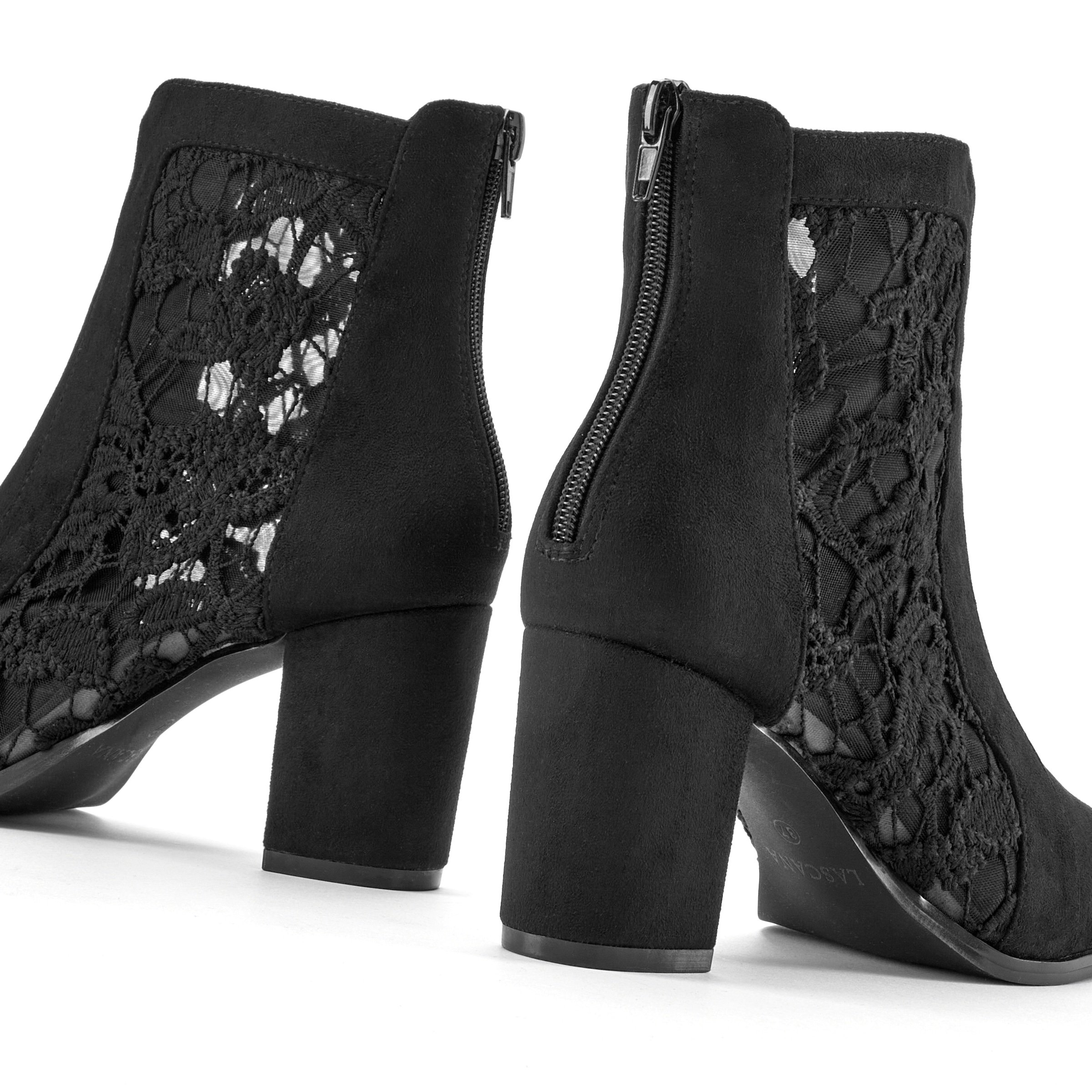 LASCANA High-Heel-Stiefelette »Ankle Boot, Stiefel«  mit modischer Spitze und bequemen Blockabsatz