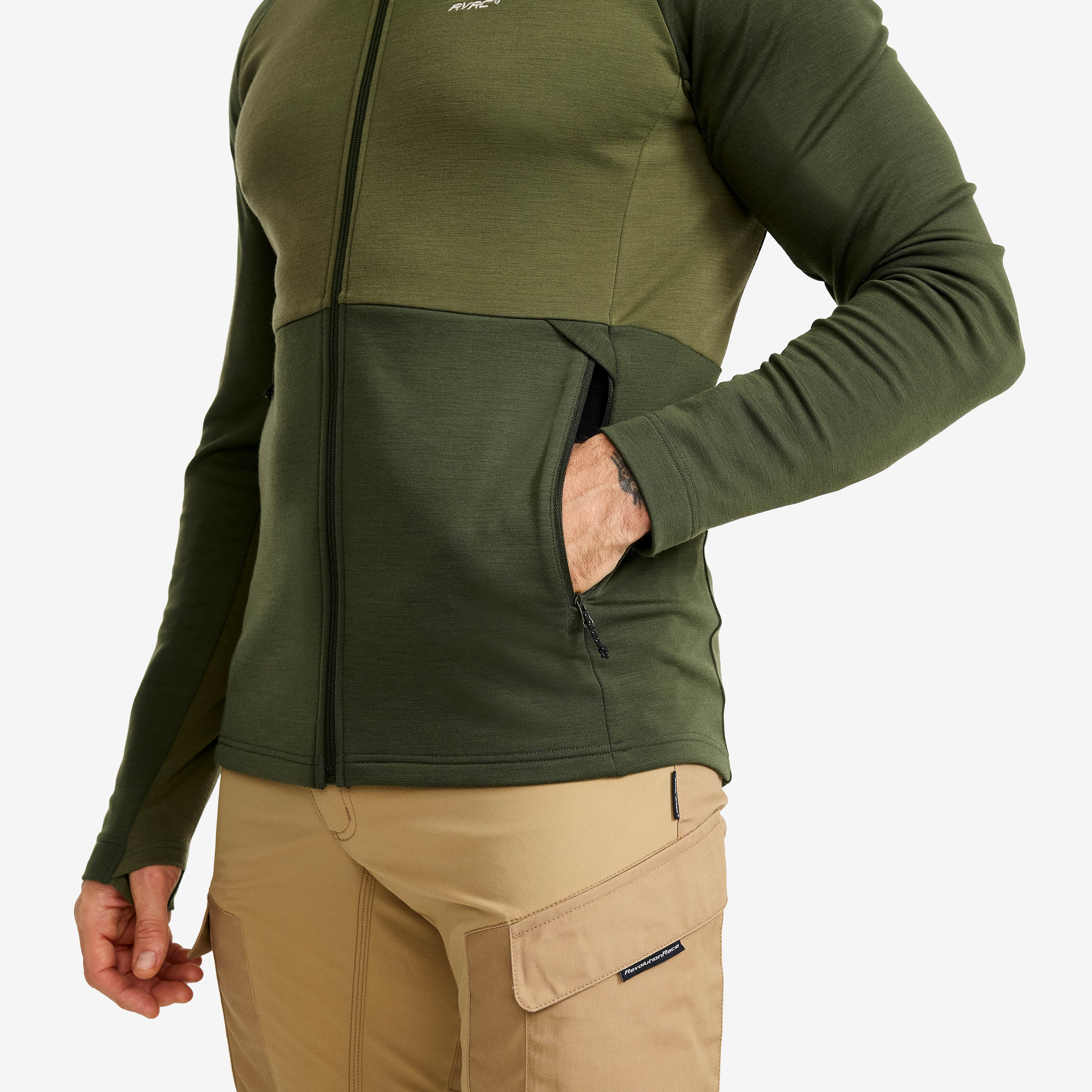 Hill Fleece Herre Forest Green