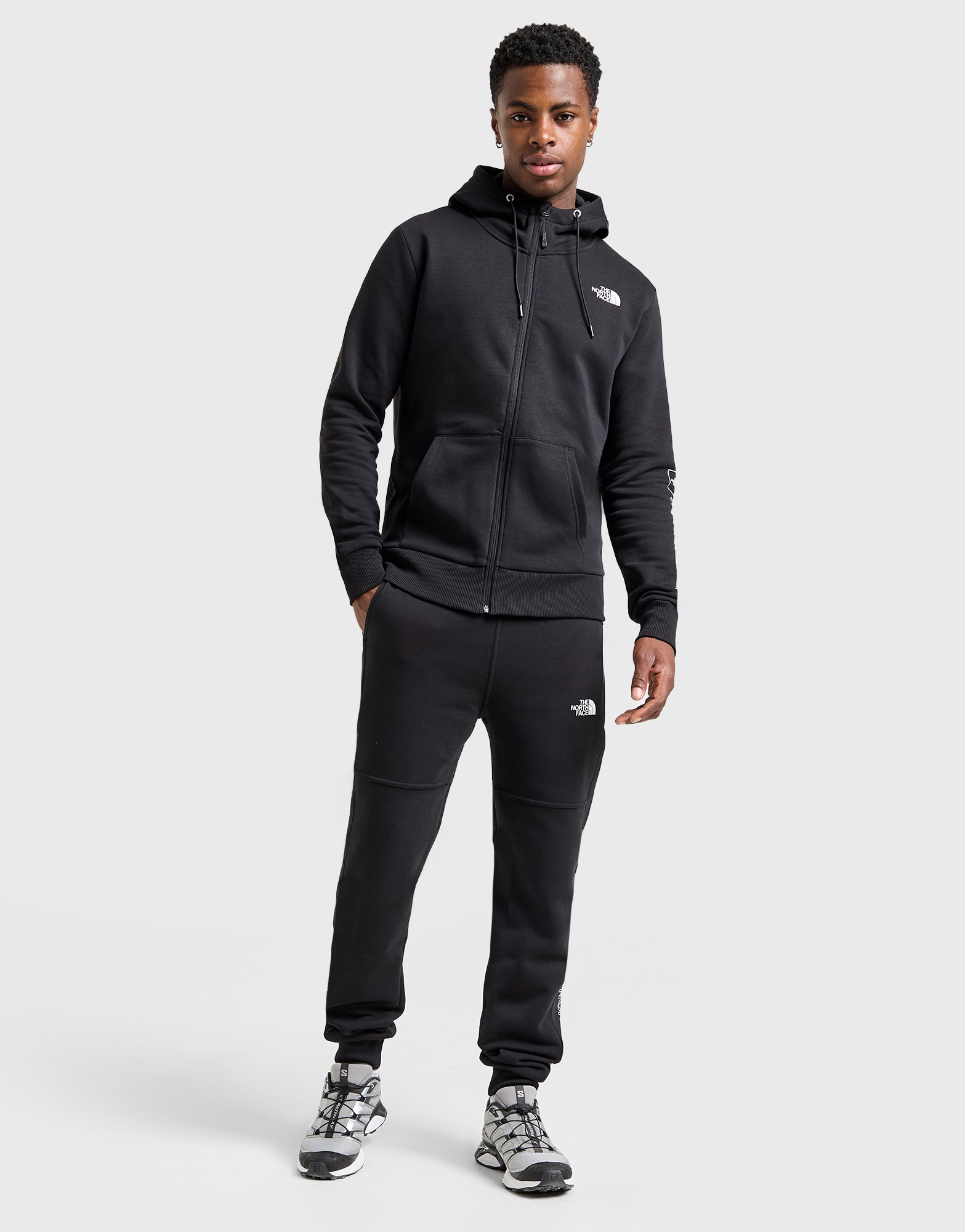The North Face Sweat à Capuche Zippé Linear Logo Homme