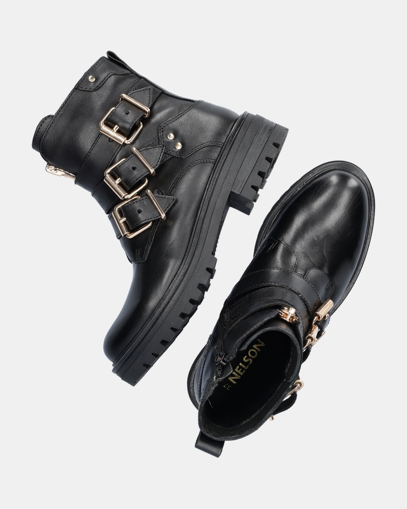 Nelson Monk Bikerboots  - zwart