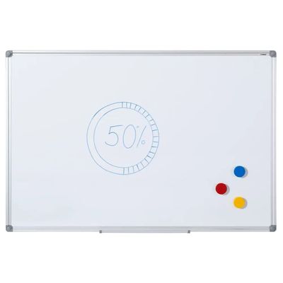 DAHLE - Tableau blanc laqué 60 x 90 cm - magnétique - cadre alu renforcé