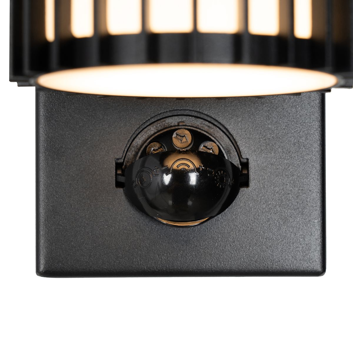 Buiten wandlamp zwart met bewegingssensor 2-lichts - Boris