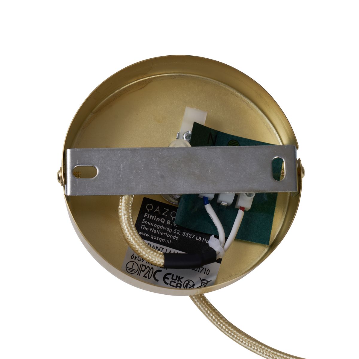 Hotel Chique hanglamp goud met opaal wit glas 6-lichts - Monaco