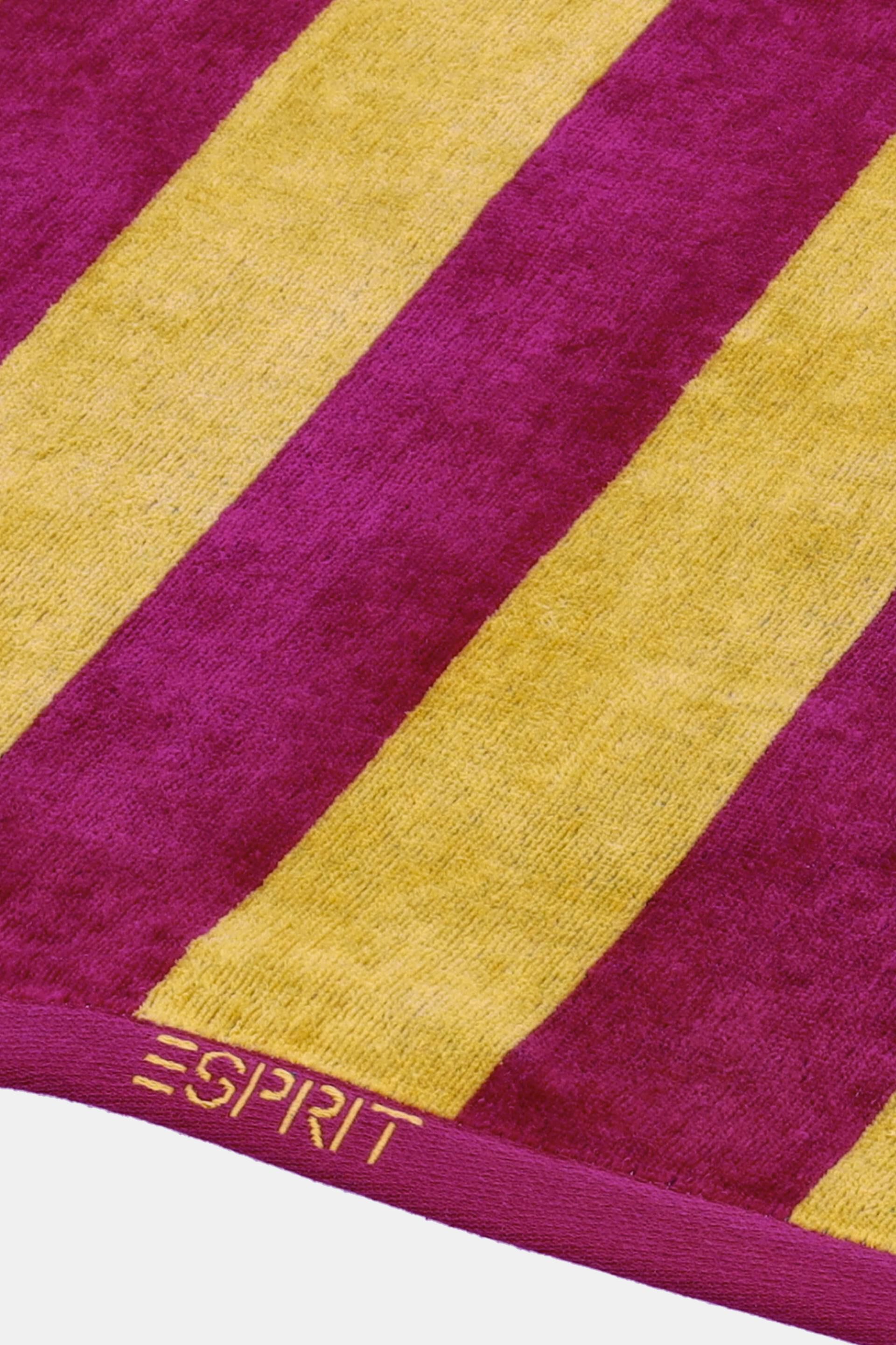 Serviette de plage au look rayé double face