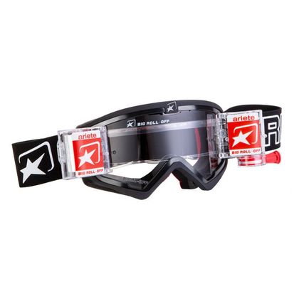 Masque cross Ariete MUDMAX BLACK ROLL OFF 2019 - Noir / Blanc