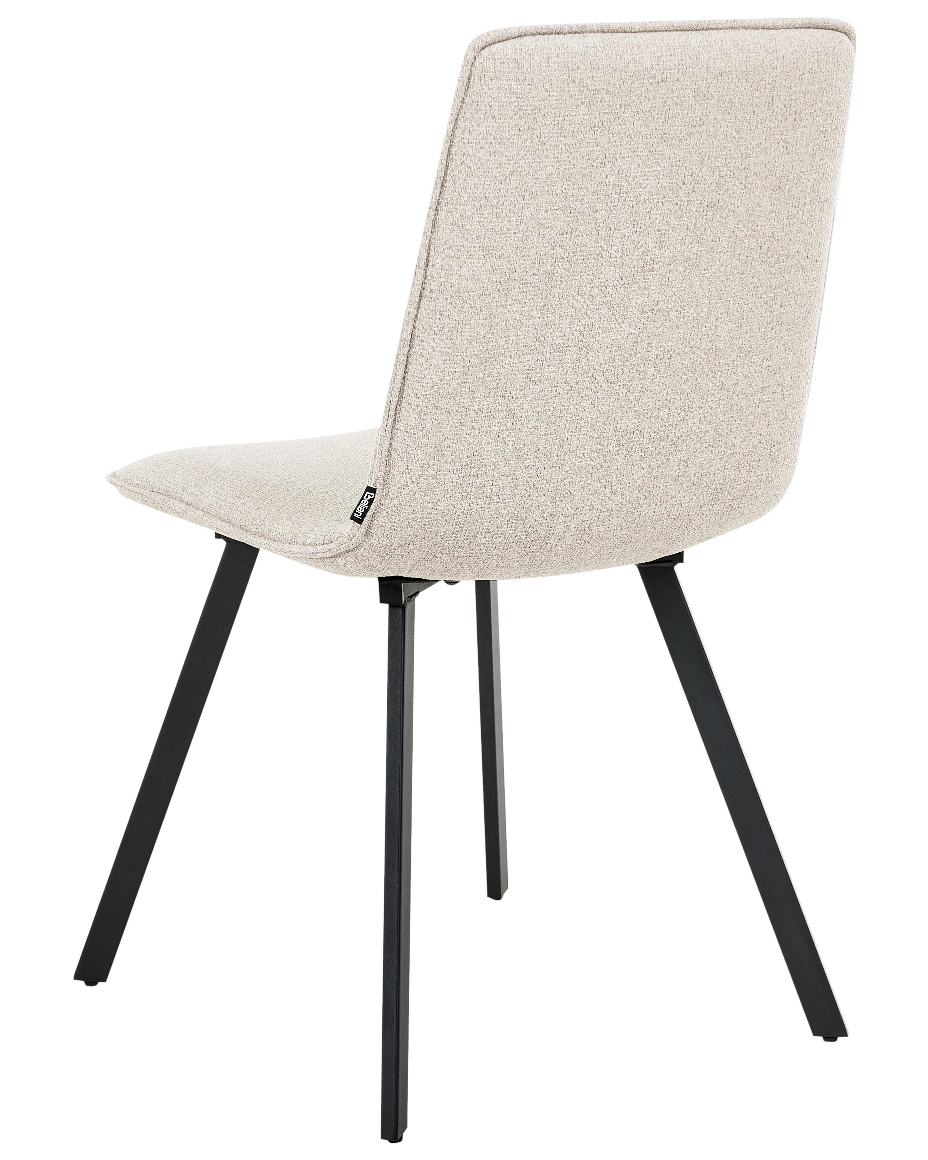 Set van 2 eetkamerstoelen CARVER Stof Beige