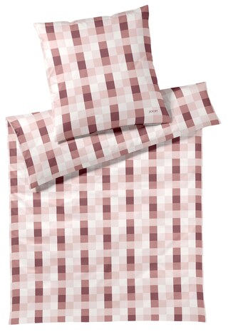 JOOP! Mako-Satin-Bettwäsche MESH 135 x 200 cm pink/beige