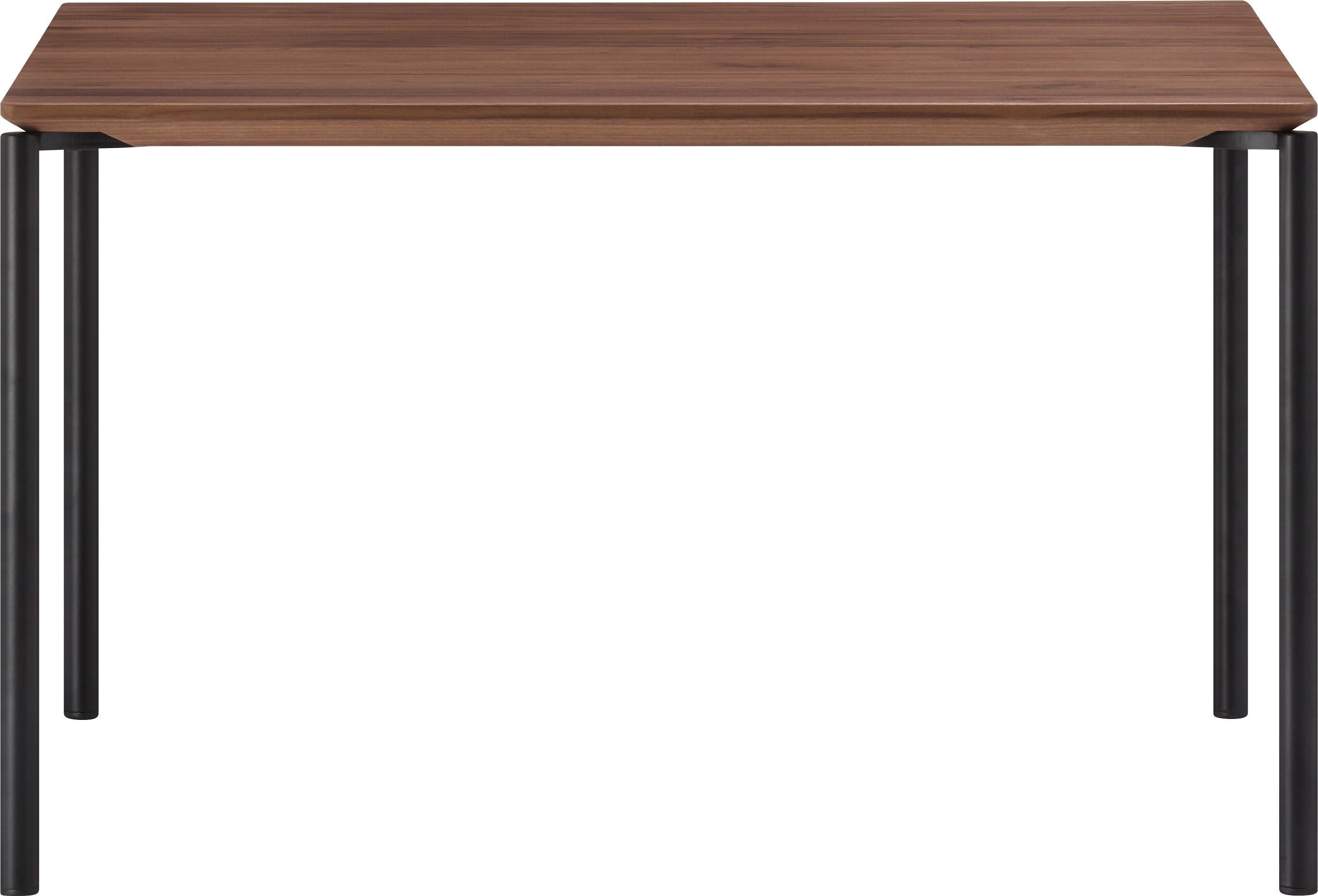 BAO Salontisch - Nussbaum massiv / schwarz / B: 65.0 cm x T: 65.0 cm x H: 40.0 cm