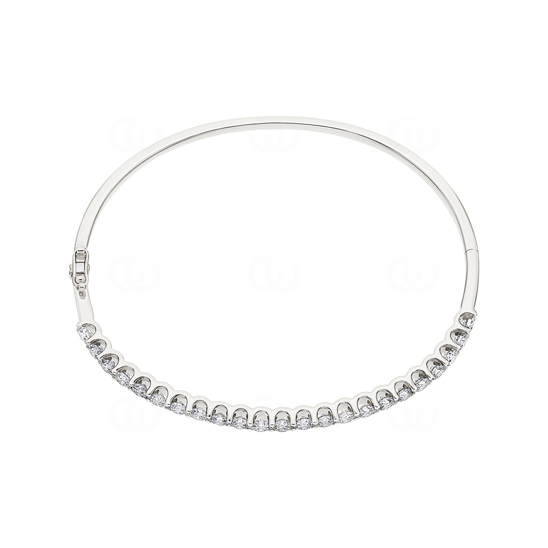 3.00 Karat Diamantarmreif oval 750/18 K Weissgold
