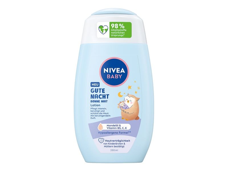 NIVEA BABY Baby-Pflegelotion Gute Nacht 200 ml Körperpflege stärkt die Haut und unterstützt ihre natürliche Entwicklung