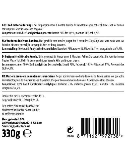 Timo Blokjes Runderhart Emmer - Hondensnacks - Rund 330 g