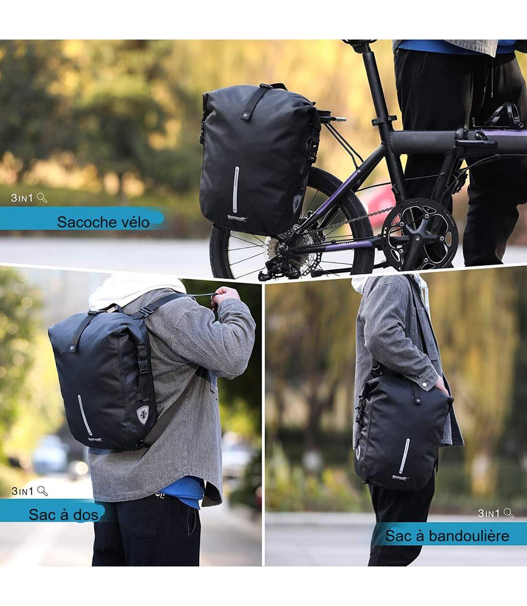 Sacoche de vélo arrière imperméable