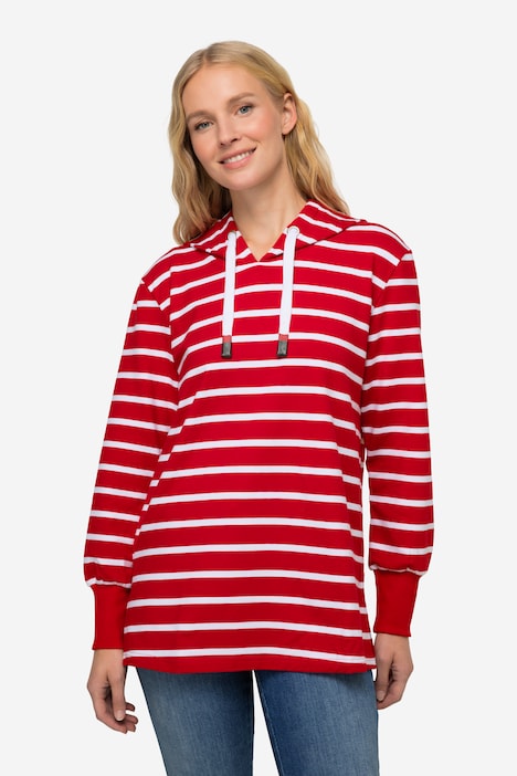 Hoodie, oversized, Ringel-Sweat