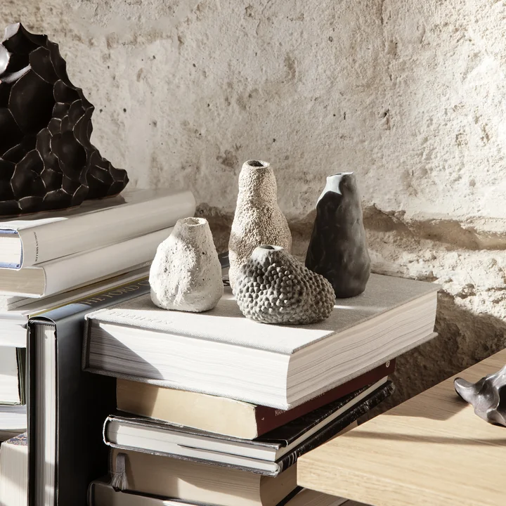 Ferm Living - Vulca Vase, large, off-white stone