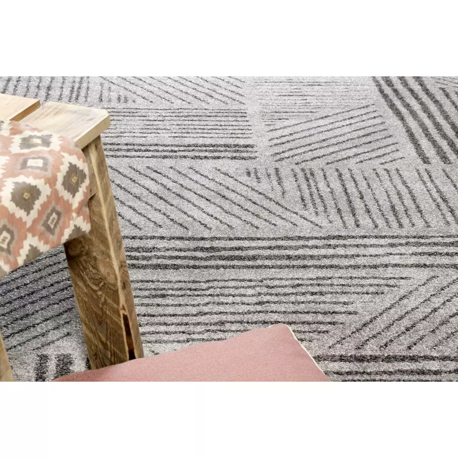 Esprit Kurzflorteppich Scribble grau