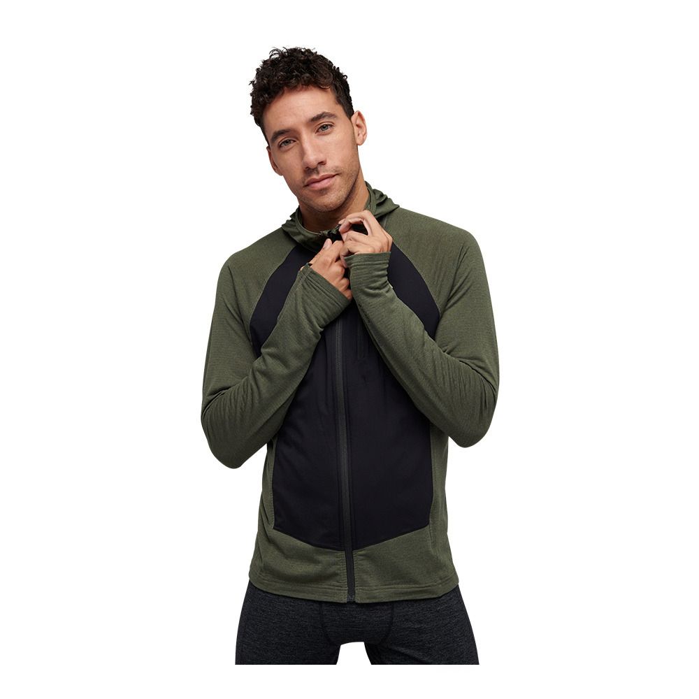 Black Diamond COEFFICIENT LT HYBRID HOODY - Sweat Homme tundra/black
