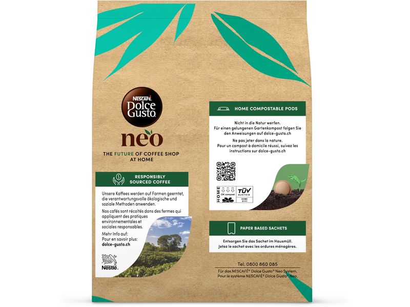 NEO by Nescafé Dolce Gusto Pods und Sachets Cappuccino 6 Po Pods und Sachets für die Nescafé Dolce Gusto NEO Kaffeemaschine von Delonghi