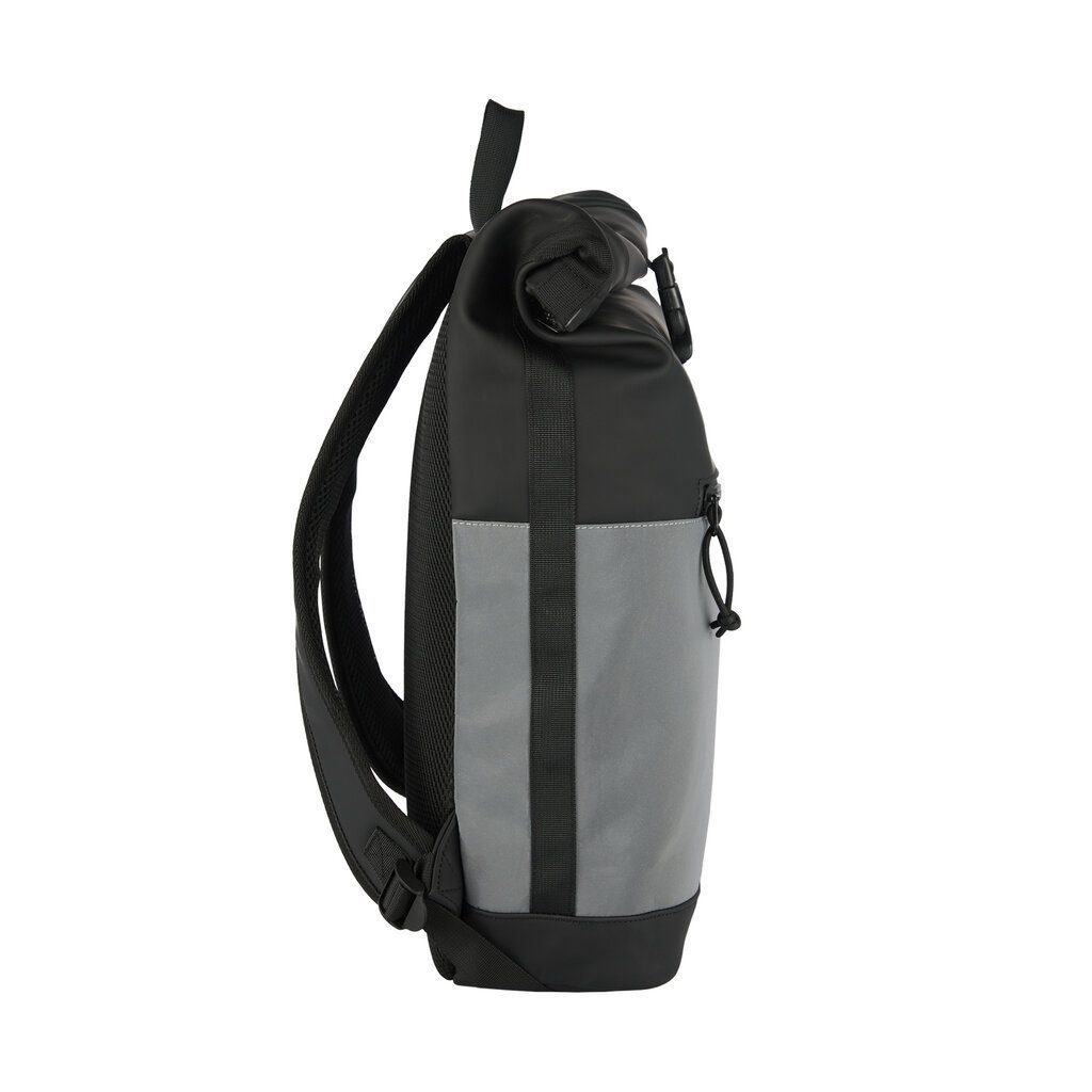 New Rebels Bowie New York Rolltop Backpack Reflective Part Black