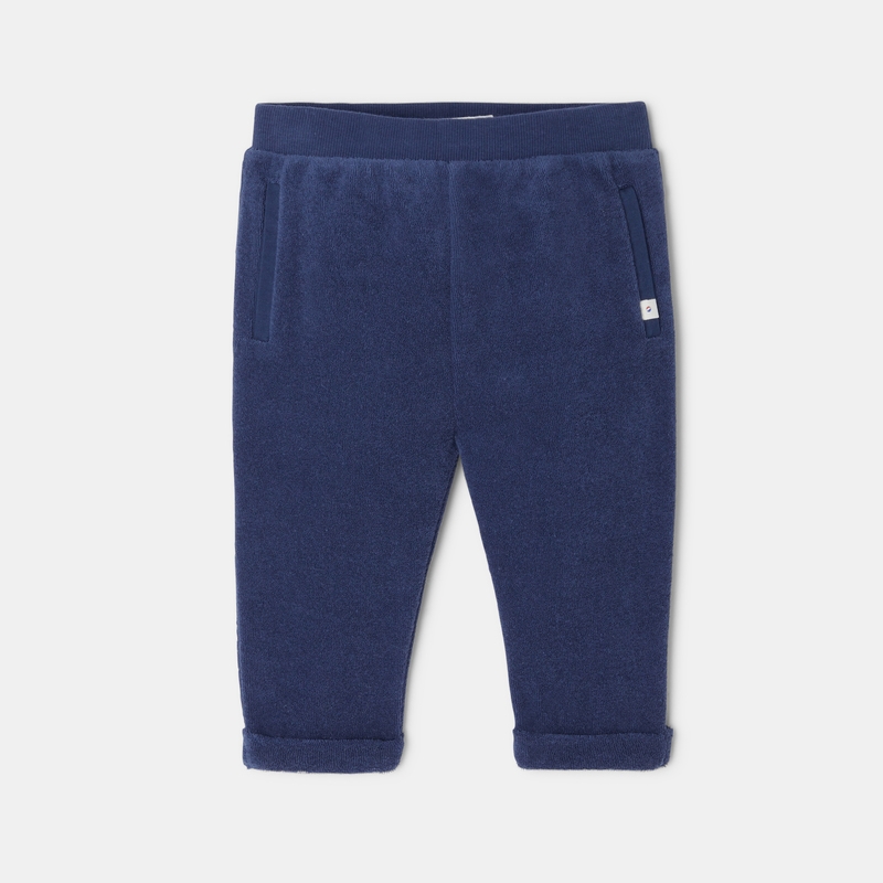 Pantalon en coton éponge bleu mixte Absorba